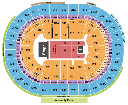 Xfinity Mobile Arena Bruce Springsteen Seating Chart